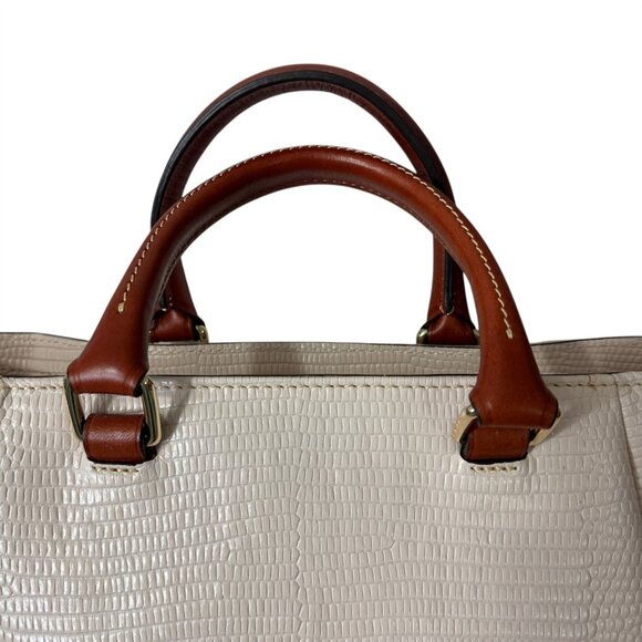 Dooney & Bourke Bag Purse Tote & DB Bone Blush Lizard Top Handle Crossbody - Picture 4 of 13
